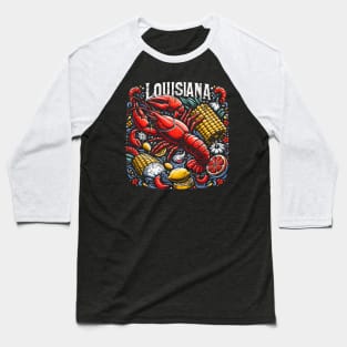 Louisiana Cajun Crawfish Boil Crayfish Crawdaddy Baseball T-Shirt